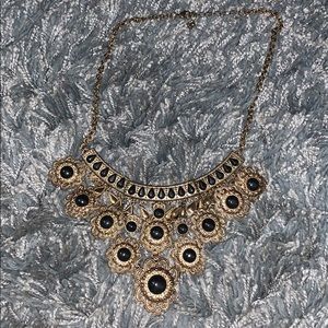 Gold statement necklace